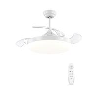 AUTODAY Invisible Ventilateur Plafond avec Lumière gradable LED 36W,diamètre 107 cm (42") 3 pales rétractables,silencieux ventilateurs de plafond