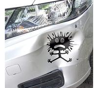 Autodomy Autocollants Buns Drole Tuning Réparation Intelligente 2 Unités pour les Rayures et les Bosses, Autocollant Voiture Humour | Stickers Voiture Humour ou la Moto (Noir, L -20 x 24 cm)