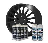 AutoFullCar Full Dip Ensemble de 6 bombes de peinture vinyle liquide Noir Extra Brillant