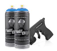 AutoFullCar Full Dip Lot de 2 vaporisateurs en vinyle liquide avec adaptateur en spray Bleu métallisé