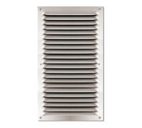Grille métallique à persiennes alu Anodisé sans moustiquaire 100x200mm - AUTOGYRE - 412010