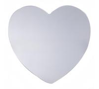 Autohesion Miroir décoratif en forme de cœur pour murs de salon et de chambre à coucher, avec bords lisses et attrait visuel amélioré (40 cm)