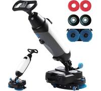 Autolaveuse commerciale sans fil autoportée pour sols durs, réservoirs séparés de 4,5 L et 7,5 L, brosse de nettoyage motorisée de 43 cm (17 pouces), alimentation par batterie 36 V/10,5 Ah