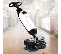 Autolaveuse de sols sans fil professionnelle et robuste - Brosse motorisée autopropulsée rotative à 360°, polisseuse de carrelage, extracteur de moquette pour vinyle, béton, Rubbermaid, blan