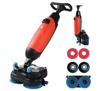Autolaveuse électrique, 43 cm, double brosse, autoportée, batterie 36 V | Autolaveuse électrique avec double brosse de 43 cm et batterie 36 V pour un nettoyage efficace des sols durs dans les