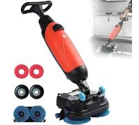 Autolaveuse Électrique Commerciale,Polisseuses De Sol Professionnelle, Machine De Nettoyage De Moquettes De 43 Cm, Polisseuse Et Polisseuse Pour La Maison, Le Bureau, Les Salles De Bains(Red)