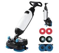 Autolaveuse électrique, double brosse de 43 cm, batterie 36 V, autoportée | Autolaveuse électrique portable avec double brosse de 43 cm et batterie 36 V, modèle autoporté pour un nettoyage efficace des