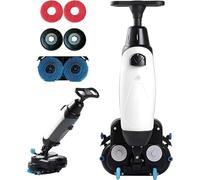 Autolaveuse électrique sans fil autopropulsée à usage commercial, polisseuse de carrelage rotative à 360°, brosse motorisée d'extraction pour moquette, efficacité de 13 000 pi²/h, compatible