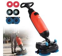 Autolaveuse professionnelle autoportée, double brosse de 43 cm, alimentée par batterie 24 V 15 A, capacité de nettoyage de 1 115 m²/h, tête rotative à 360°, pour carrelage et sols durs, roug