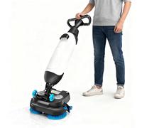 Autolaveuse professionnelle, polisseuse de carrelage électrique robuste, largeur de nettoyage de 43 cm, autotractée, rotation à 360°, batterie 2H, capacité de 1200 m², double réservoir d'eau