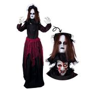 Automate Halloween - PTIT CLOWN - Double tête - 180 cm - Décoration animée - Effets sonores - Effets lumineux
