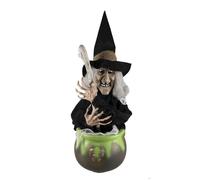 Automate Halloween - PTIT CLOWN - Sorcière animée - 40 cm - Sonore et lumineuse - Décoration festive