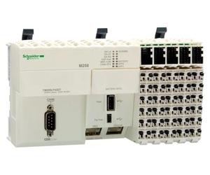 Automate programmable Schneider Electric, Modicon M258, 42 E/S, maître CANopen, Ethernet, Modbus, 24 VCC, bornes à ressort TM258LF42DT