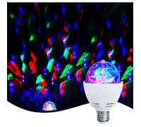 Automatic Rotating 3W Multi-Colour LED Light Bulb, Disco Light Effect, Suitable for All Lamps with E27 Socket, White