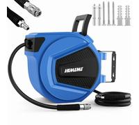 Automatique Enrouleur de Tuyau d'air Comprimé 15 m + 1.5m, Mural Dévidoir de Tuyau à Air, Enrouleur Pneumatique Automatique Pour Atelier Garage, Raccord 1/4" BSP, ø9.5mm, Flexible d'air Hybride
