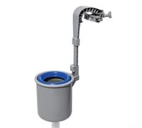Automatique pour écumoire de surface pour piscines hors sol, facile à | Attrape les feuilles de saleté, support mural, construction en plastique bleu, garde l'eau propre, entretien facile