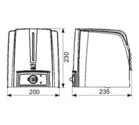 Système complet FAST70 en 24V pour portails battants jusqu'à 2,3m par vantail CAME U1855