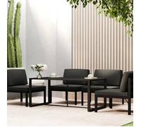 ""Automne/hiver"" Anthracite Table à dîner d'extérieur Anthracite 120x60x66cm Aluminium - Hauteur:66cm Nove6997201