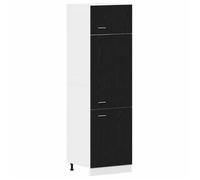""Automne/hiver""Armoire bas de cuisine Colonne cuisine - Armoire de Réfrigérateur avec porte Chêne noir 60 x 57 x 207 cm6206250