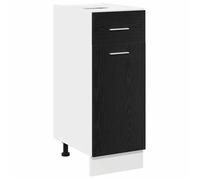 ""Automne/hiver""Armoire bas de cuisine Colonne cuisine - Armoire de Tiroir Inférieure Chêne noir 30 x 46 x 81.5 cm4467359