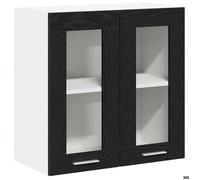 ""Automne/hiver""Armoire en Verre suspendue - Armoire pour mur de cuisine - Riga Chêne noir 60 x 31 x 60 cm5865044