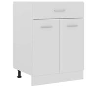 ""Automne/hiver"" Blanc Armoire à tiroirs ""Lyon"" Blanc 60x46x81,5cm - bois d'ingénierie - Hauteur:81.5cm DEC7874303
