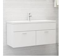 ""Automne/hiver"" Blanc Armoire d'évier avec lavabo intégré Blanc Aggloméré - Hauteur：46cm Nove6439979