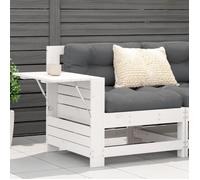 ""Automne/hiver"" Blanc Canapé de jardin accoudoir et table d'appoint blanc massif pin - Hauteur:70.5cm DEC2497797
