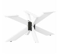 ""Automne/hiver"" Blanc Pied de Table basse carrée - en forme d'araignée, blanc, 98x58x(42-43)cm, acier - Hauteur:(42-43)cm DEC2380369