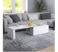 ""Automne/hiver"" Blanc Table basse carrée - Blanc 150x50x35cm - bois d'ingénierie - Hauteur:35cm DEC6476243
