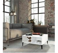 ""Automne/hiver"" Blanc Table basse carrée - blanc brillant 60x60x30cm - bois d'ingénierie - Hauteur:30cm DEC9582591