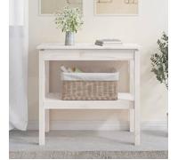 ""Automne/hiver"" Blanc Table console,Table d'appoint, Console, , Pour séjour, Blanc 80x40x75cm - bois de pin solide - Hauteur:75cm