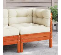 ""Automne/hiver"" Brun Canapé d'angle de jardin coussins cire marron bois pin massif - Hauteur:62.5cm DEC8438414