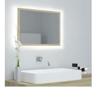 ""Automne/hiver"" Brun Miroir LED de salle de bain Chêne sonoma 60x8,5x37cm Acrylique - Hauteur:37cm DEC9571828
