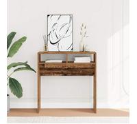 ""Automne/hiver"" Brun Table console,Table d'appoint, Console, , Pour séjour, vieux bois 78x30x80cm - bois d'ingénierie - Hauteur:80cm