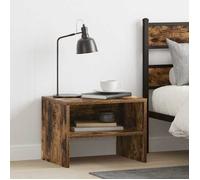 ""Automne/hiver"" Brun Table de chevet(1 PC) Chêne fumé 40x30x30cm - bois d'ingénierie - Hauteur:30cm DEC9000437