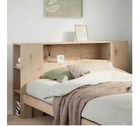 ""Automne/hiver"" Brun Tête de lit avec rangement 135cm - bois massif de pin - Hauteur:82cm DEC6736694