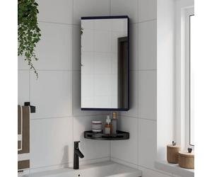 ""Automne/hiver"" Gris Armoire de bain à miroir d'angle gris 30x24x60cm - Hauteur：60cm DEC4052954