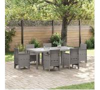 ""Automne/hiver"" Gris clair Table de Jardin Gris clair 200x100x73cm polyrotin - Hauteur:73cm DEC1686799