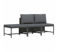 ""Automne/hiver"" Gris Salon de jardin 3 pcs avec coussins Gris Résine tressée - Hauteur：60cm Nove6316699