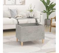 ""Automne/hiver"" Gris Table basse carrée - Gris béton 60x44,5x45cm - bois d'ingénierie - Hauteur:45cm DEC2847031