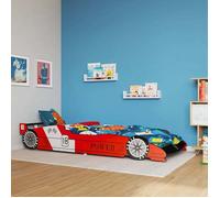 ""Automne/hiver"" Lit bois - garçon/ fille - Lit voiture de course pour enfants 90x200cm Rouge Nove1619055