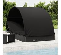 ""Automne/hiver"" Noir Transat 2 places avec toit rond noir 211x112x140cm Hauteur：140cm Nove1179061