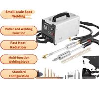 Automotive Dent Repair Spot Soudeuse, courant de sortie de 3500A, puissance nominale de 18KVA, 5 modes de travail réglables, convient pour l'acier 06-12mm, pistolets de soudage doubles