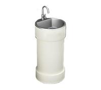 Autoportant Lavabo de salle bain à base ronde, lavabo sur pied commercial coloré et créatif(Blanc)