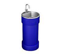 Autoportant Lavabo de salle bain à base ronde, lavabo sur pied commercial coloré et créatif(Blue)