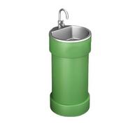 Autoportant Lavabo de salle bain à base ronde, lavabo sur pied commercial coloré et créatif(Green)