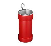 Autoportant Lavabo de salle bain à base ronde, lavabo sur pied commercial coloré et créatif(Red)
