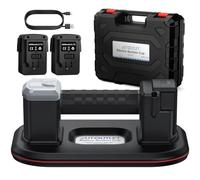 AUTOUTLET Ventouse électrique double moteur 25.4cm Capacité de levage 300kg | Batterie au lithium remplaçable à chaud, poignée ergonomique antidérapante, mallette à outils portable