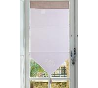 Autrefois Brise bise, Lin brodé, Voilage Broderie, Style Charme, Petit Rideau Fin, Decoration pour fenetre de Cuisine, Salle de Bain, Salon, French Style Curtain, courtois (60 x 120 cm)